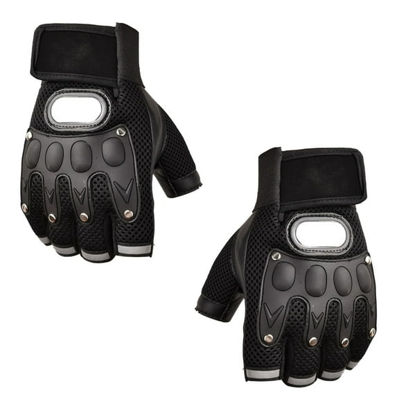 BQBQERT Fingerless Cycling Gloves Half Finger Breathable Motorcycle Gloves for Outdoor Work Sports Hard Gloves