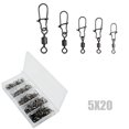 thumbnail image 1 of BQBQERT Fishing Tackle Accessories Barrels Swivels Ball Bearing Barrels Rolling Swivels Pack of 100, 1 of 8