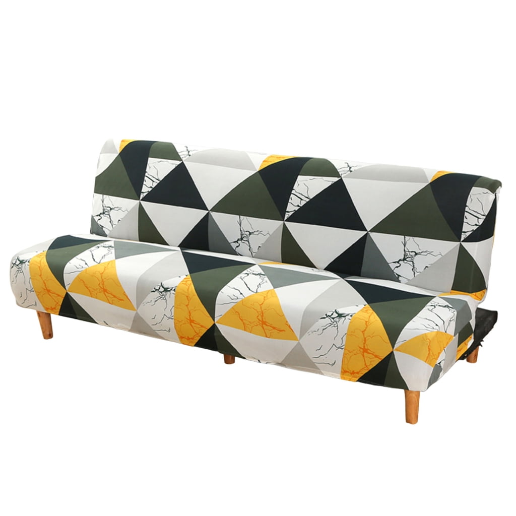 BQBQERT Foldable Sofa Bed Slipcover Armless Futon Stretch Couch Cover for Small Space