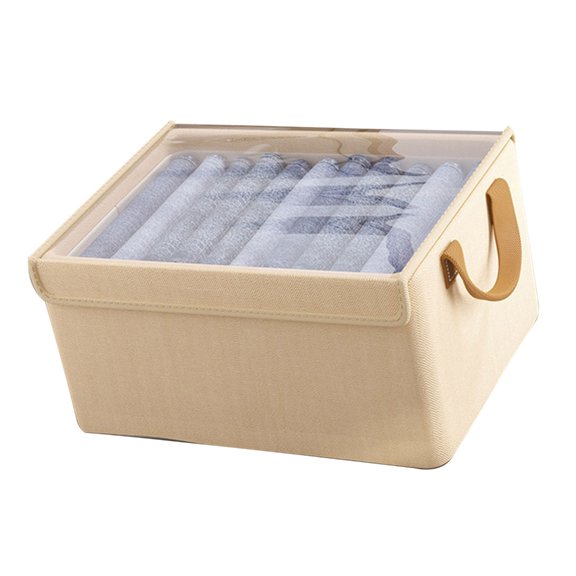BQBQERT Foldable Storage Box with Lid Clothing Storage Case Wardrobe Box Space Saving Closet Organiser