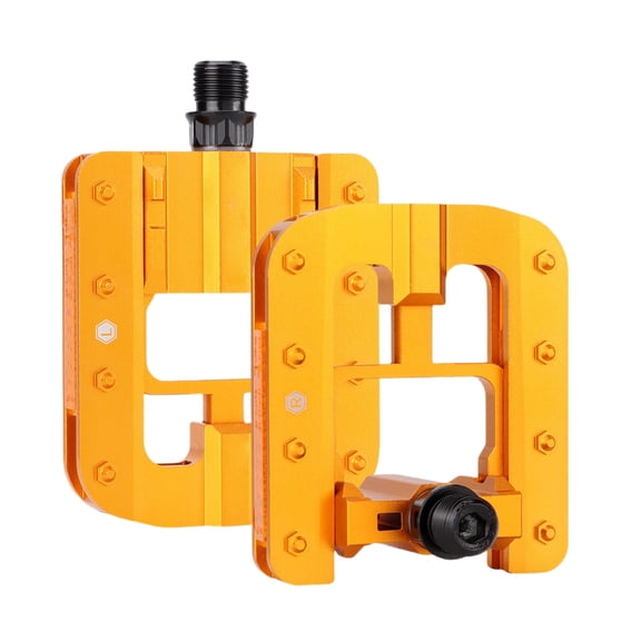 BQBQERT Folding Bike Pedals Mountain Bike Pedals NonSlip Bicycles Flat Pedals with Reflective Strips Wide Flat Cycling Pedals