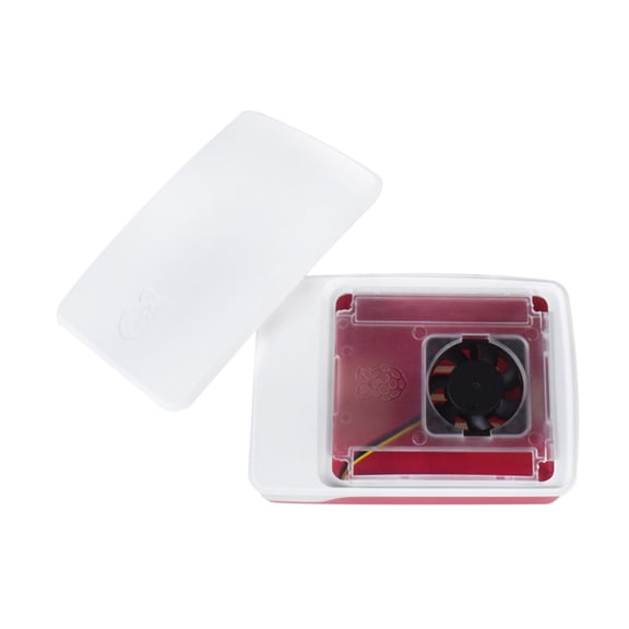 BQBQERT For RPi Generation 5B Case Multifunctional Redness White Case with PWM Cooling Fan Case Long lasting Housing Case