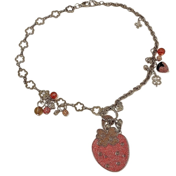BQBQERT Fruit Charm Chain with Secure OT Alloy Jewelry Women, Everyday Elegance