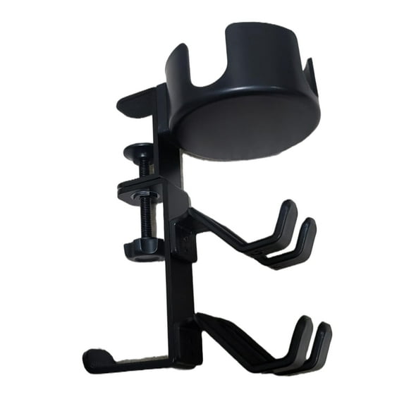 BQBQERT Functional Desk Accessory Featuring Cup Holder, Headphone Hooks, And Rotating Pencil Holder For Organized Workspaces