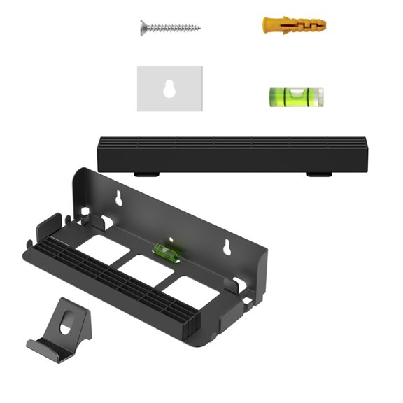 BQBQERT Game Console Wall Bracket With Bubble Levels Alignment Tool Rust Steel Gaming Display Stand for NS 2