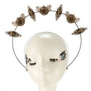 BQBQERT Goth Crown Crown Headwear Crown Headband Vintage Headwear Crown Cosplay Headdress