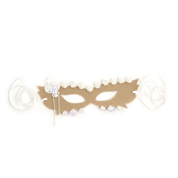 BQBQERT Halloween Adult Princess Makeup Ball SoftFelt Artificial Flower Party Half Face and Funny Eye