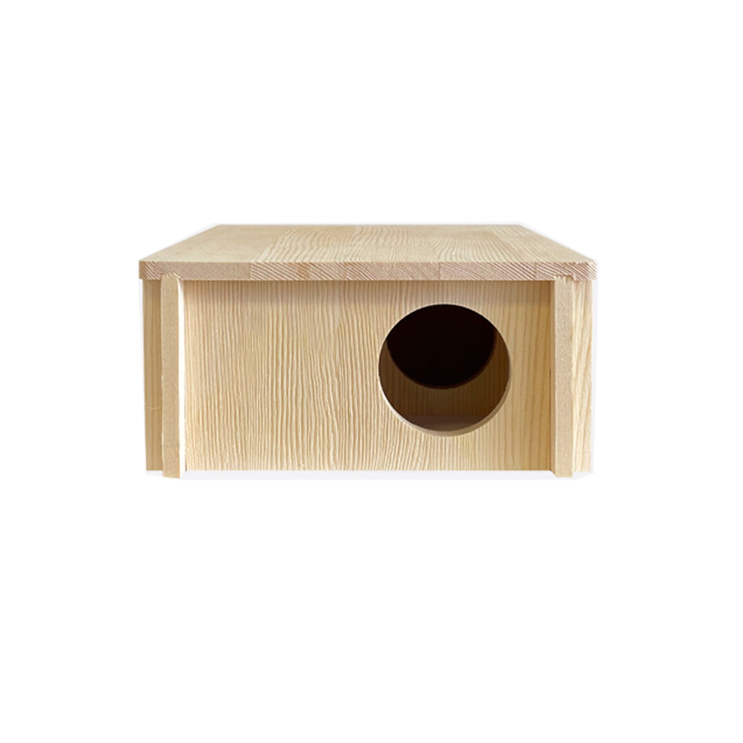 BQBQERT Hamster Wooden House Natural Small Animal Cage Chew Toy for Mouse Gerbil Hedgehog