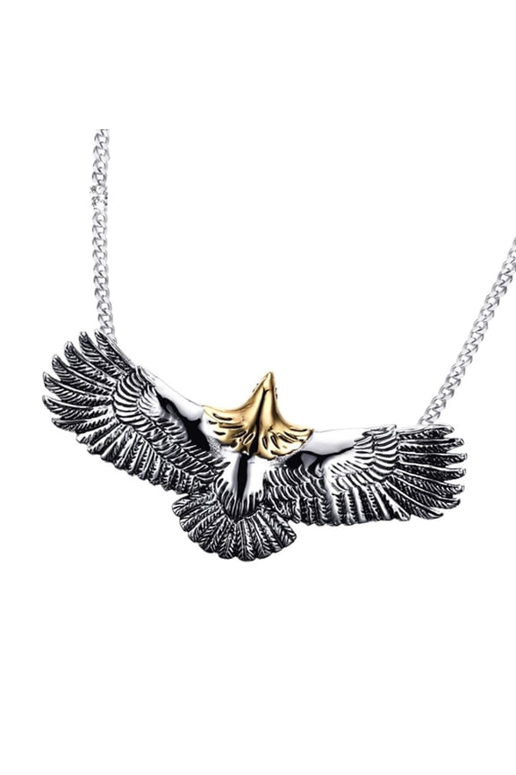 Hawks Titaniumed Steel Necklace Mens Jewelry Hip Hop Styles Unisex Gothic Chain Versatile for Everyday Wear