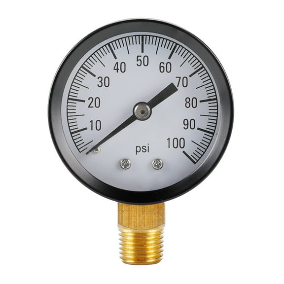 BQBQERT High 1/4 Thread Brass Pressure Meter Air Pressure Gauge Bottom Mount Stainless Iron Frame for Industrial