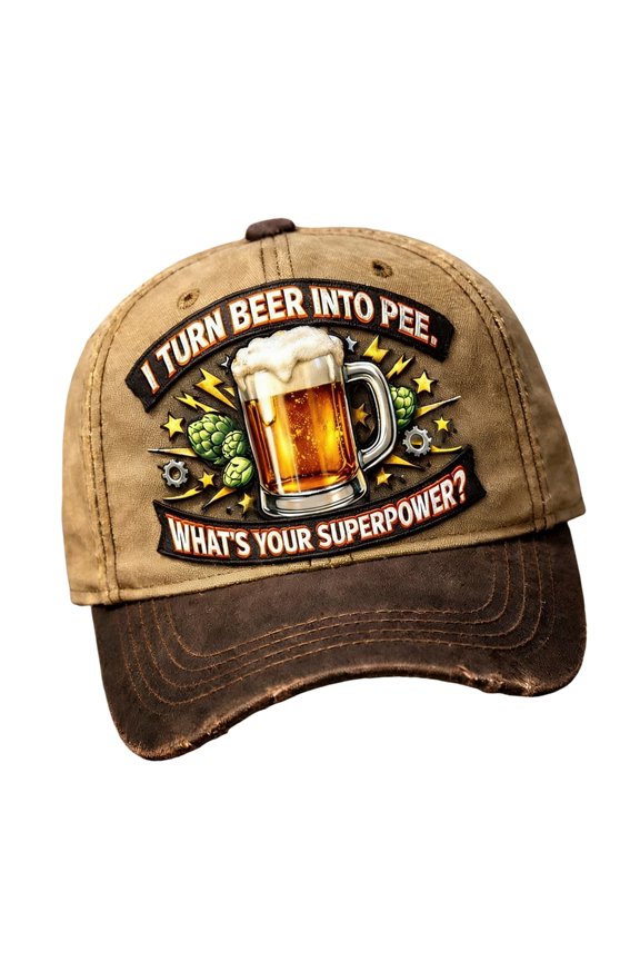 Humorous Drinking Party Baseball Cap Adjustable Cotton Baseball Hat For Festival Theme Outfit And Group Gathering Fun