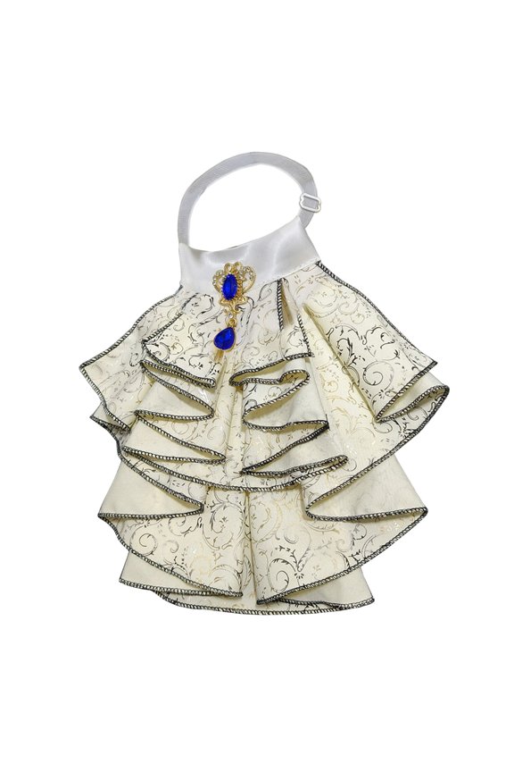 Lace Detachable Collar with Floral Pattern Faux Collar Neckwear for Stage and Daily Garment Enhancement