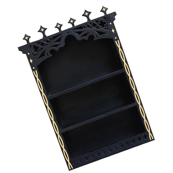 BQBQERT Large Floating Shelves for Wall Crystal Display Shelf Wall Mounted Storage Stand Case Box for Witch Wiccan Decors,