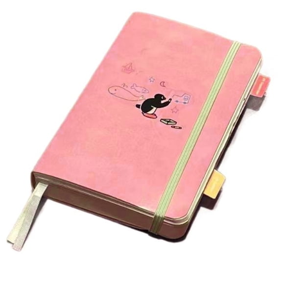 BQBQERT Leather Notebook 360 Pages with Ribbon Bookmarks, Pocket Journal for Travel Writing & Note Taking 3.9x5.5In