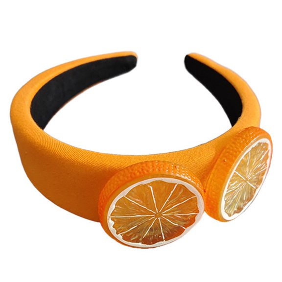 BQBQERT Lemon Sliced Wide Edged Headdress Fashion Headwear For Women Comfortable Nonslip Temperament Accessory