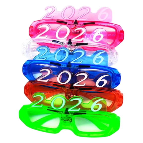 BQBQERT Light Up Glasses,2026 Led Glasses Glow Glasses 3 Light Modes 2026 New Year Eyewear Glow In The Darks Party Supplies