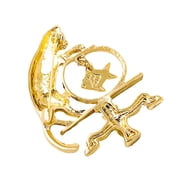 BQBQERT Looking Fish Brooches for Women Unisex Creative Animal Badge Pins Gold Color Pin Party Casual Jewelry