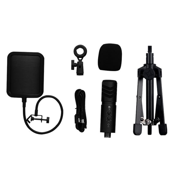 BQBQERT Microphone with Tripod Stand for Birthday and Streaming Conference Professional Kits Gaming Mic