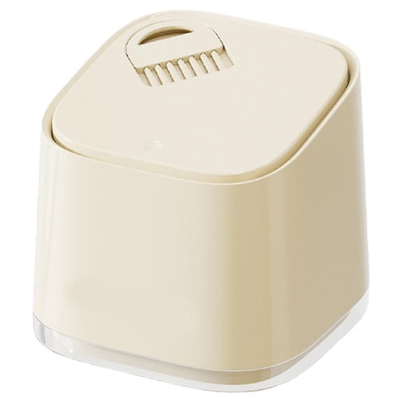 BQBQERT Modern Press Open Lid Small Garbage Can Creamy Finish Trash Bin Wastebasket For Household Desktop Decors
