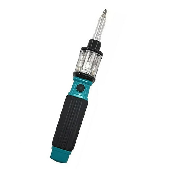 BQBQERT Multi-bit Ratcheting Screwdriver 6-in-1 Tool with SL3- SL4 SL6 PH1 PH2 PH3- Retractable Screwdriver Rod Tool