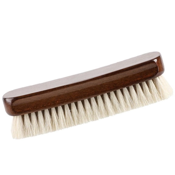 BQBQERT MultiPurpose Wool Brush For Shoes Leather Good Gentle Care With Comfortable Grip Wood Handle for Shoe Polishing