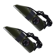 BQBQERT Multifunctional Whistles Featuring LED Light Magnifiers Reflective for Wilderness Survivals Gear