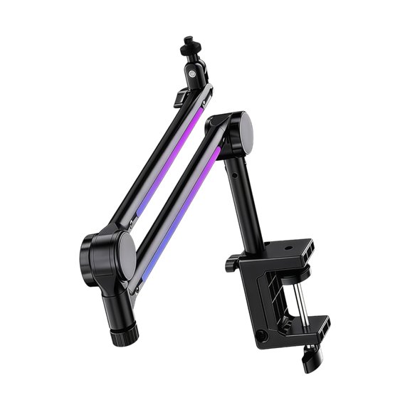 BQBQERT Multiple Angle Mic Stand With Hide Cable Tray And Solid Construction