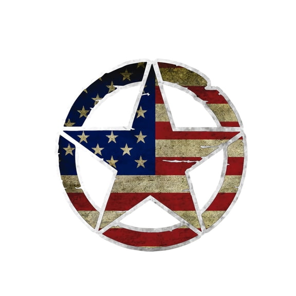 BQBQERT Off-road Vehicle Engine Hood Decoration Star Shaped Sticker Car Body PVC Decals Decal Sticker