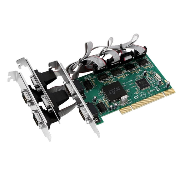BQBQERT PCI to 6 Port RS232 Expansion Card Chip 6Gb/s PCI DB9Pin RS-232 6 Ports Card Industrial Grade COM-Port
