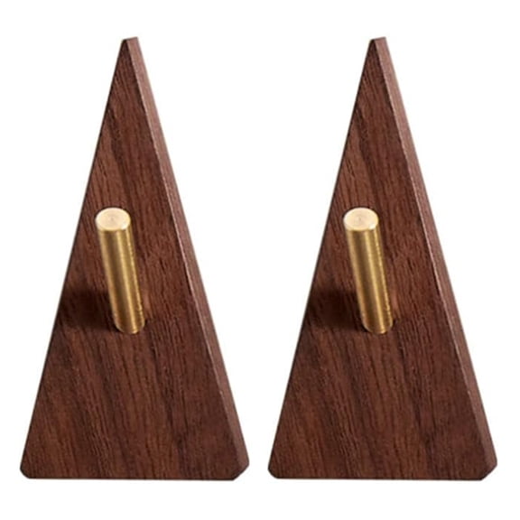 BQBQERT Pack of 2 Sturdy Wood Hook Copper Accent Bathroom Application