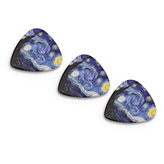BQBQERT Pack of 3 Triangular Guitar Picks Plectrum Set Suitable for Beginners Professionals Acoustic Electric Bass