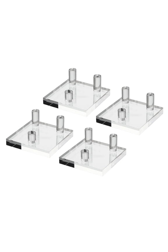 Pack of 4 Acrylic Display Stands for Small Artwork and Collectibles Fossils Corals Holder Mineral Agates Organizers