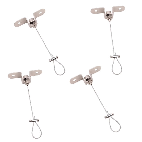 BQBQERT Pack of 4 Adjustable Shower Rod Ceiling Prevents Dropping Rustproof Stainless Steel
