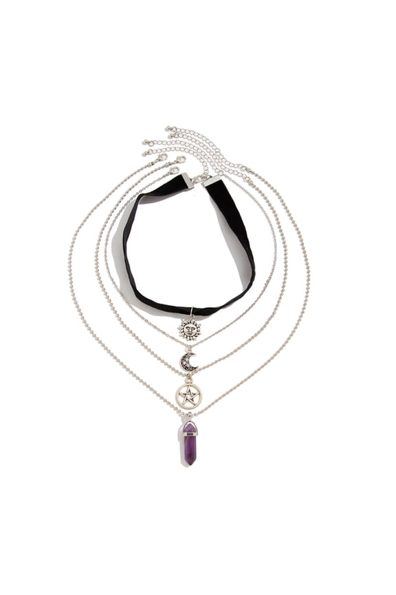 Pack of 4 Women Gothic Style Neck Jewelry Suitable for Fashion Enthusiasts