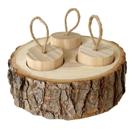 BQBQERT Pet Foraging Toy Food Feeder for Hamsters Guinea Pigs Wood Feeder Toy for Small Treats Dispenser Board