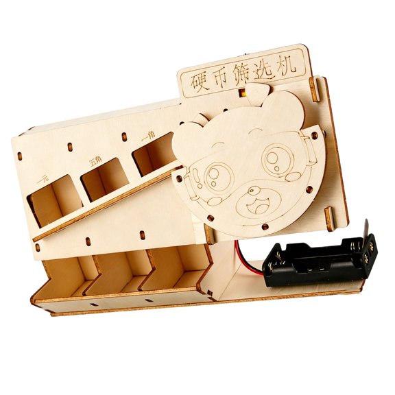 BQBQERT Physics Teaching Tool Wooden Coin Sorting Machine Set Educational Assembly Project Design For Science Class