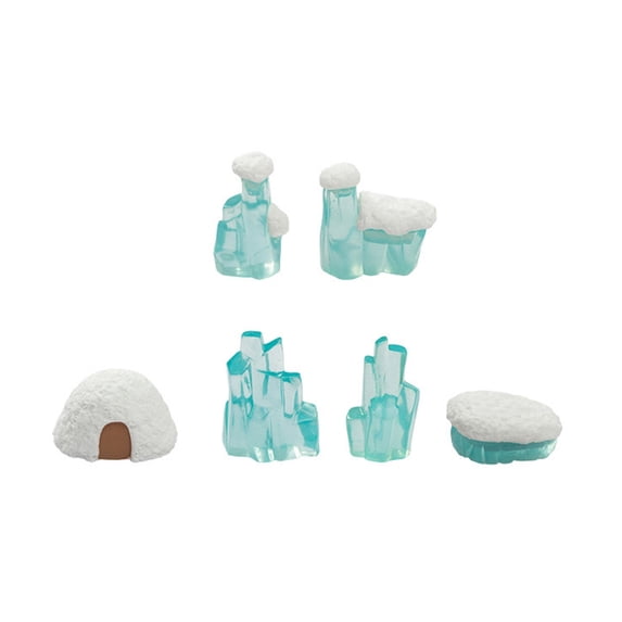 BQBQERT Polars Animal Figurines Arctics Animal Icebergs Model Toy Arctics Animals Figures for Dollhouses Display Decorations