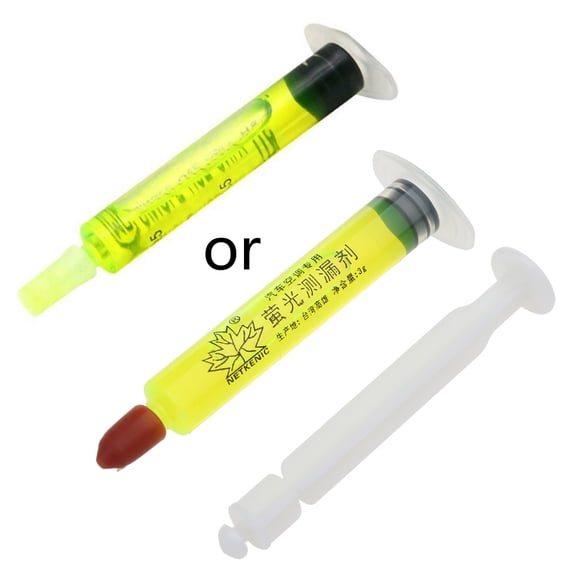 BQBQERT Pollution-free 2.5ml Fluorescent Oil for Auto Leak Dye Refrigerant Leak Detection