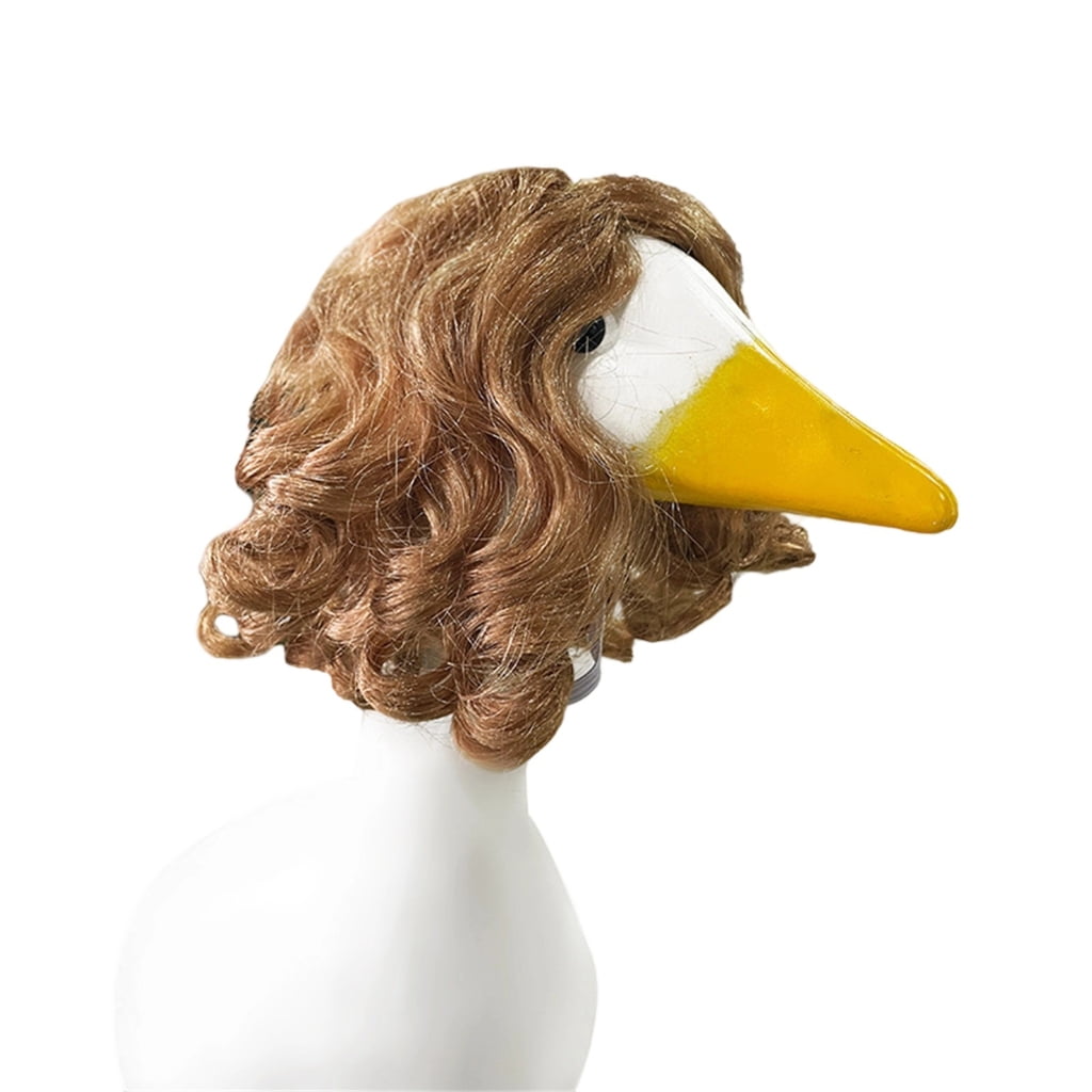 BQBQERT Popular Pet Hairpiece Brown Curly Hair Simple To Wear Short ...