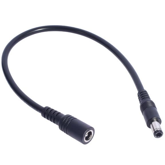 BQBQERT Portable DC6.3x3.0mm Power Extension Wire for Laptops Computers 30cm Long 18AWG Male to Female Connector Cord Line