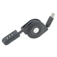 thumbnail image 1 of BQBQERT Portable USB2.0 Charging Hubs 1.1M Retractable Cable 3 Port Adapters For PC, 1 of 8