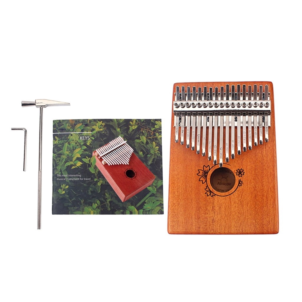 BQBQERT Portable Wooden Kalimba 17 Keys Pocket Thumb Piano Adults & Music Beginners