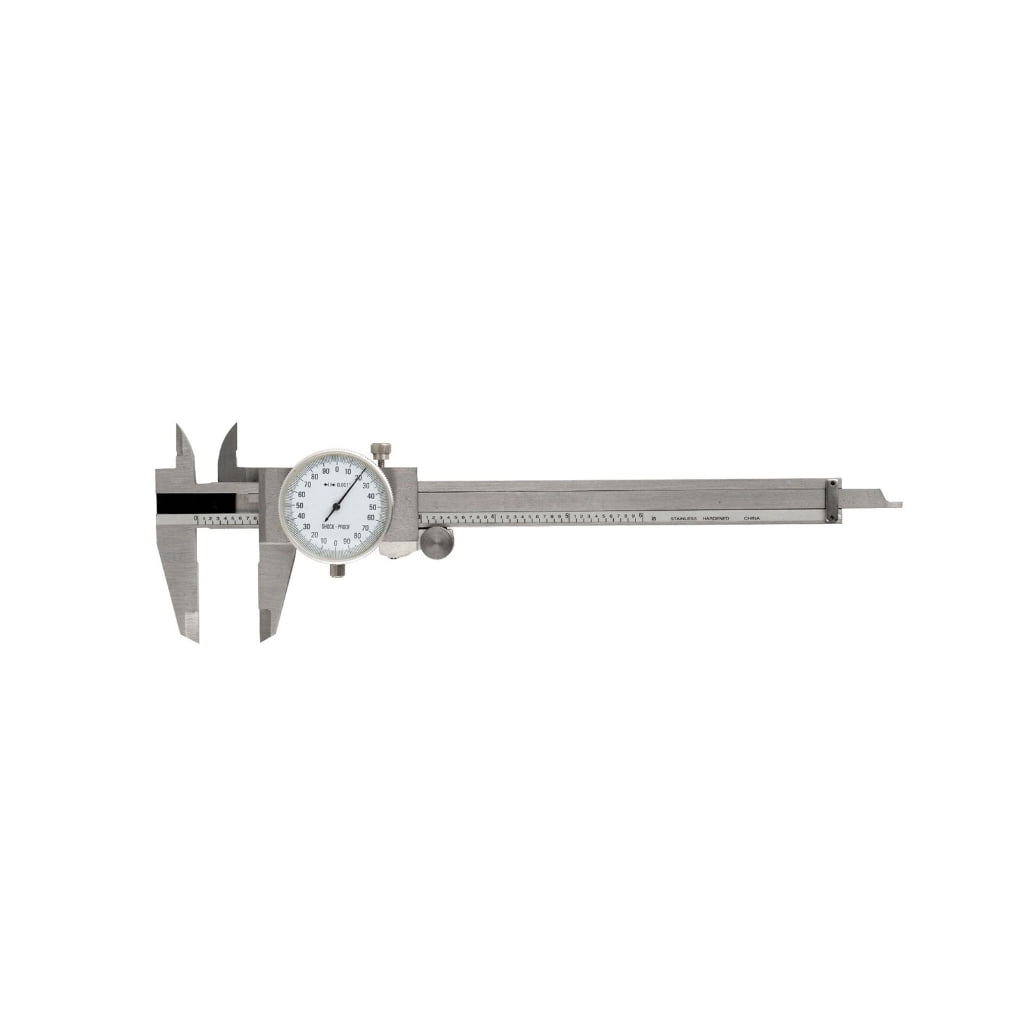 BQBQERT Professional 8Inch Stainless Steel Dials Caliper With Black Scale For Engineering Measurements