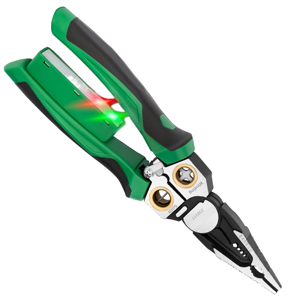 BQBQERT Professional Ergonomic Voltages Testing Wire Stripper for Electrical Cable Cutting Stripping Home Industrial Use
