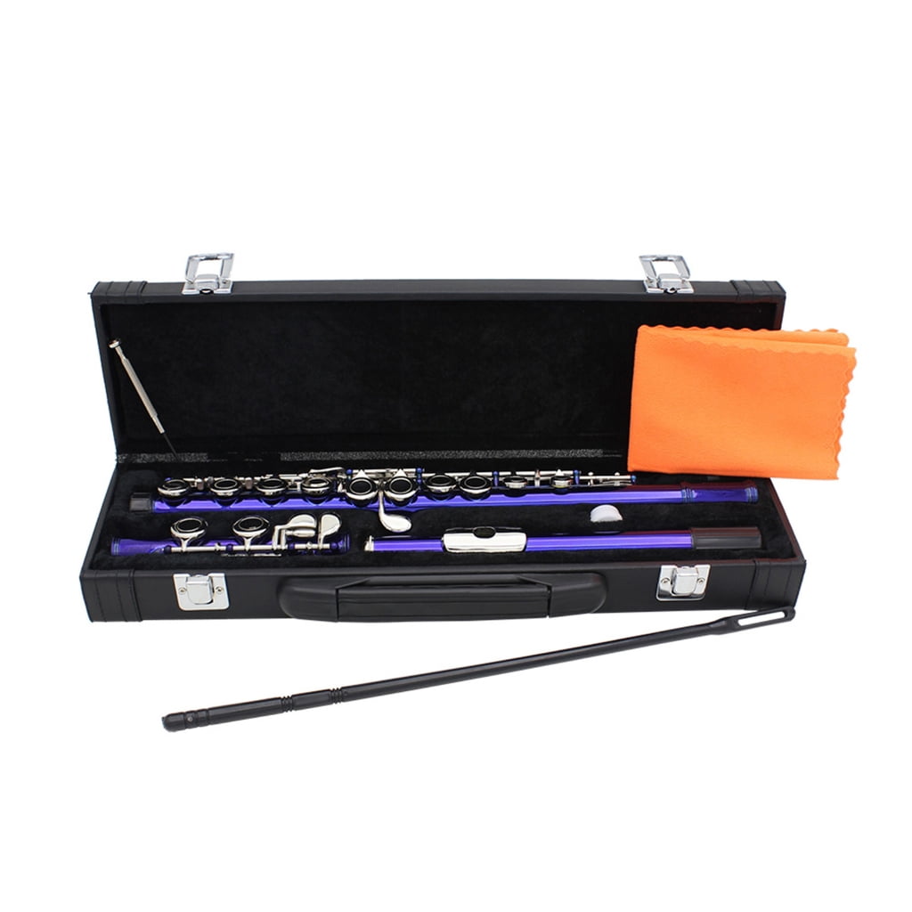 Rectangleflute Instrument BQBQERT Professional Horizontal Flute With Bag Cloth Stick 16 Hole C ...