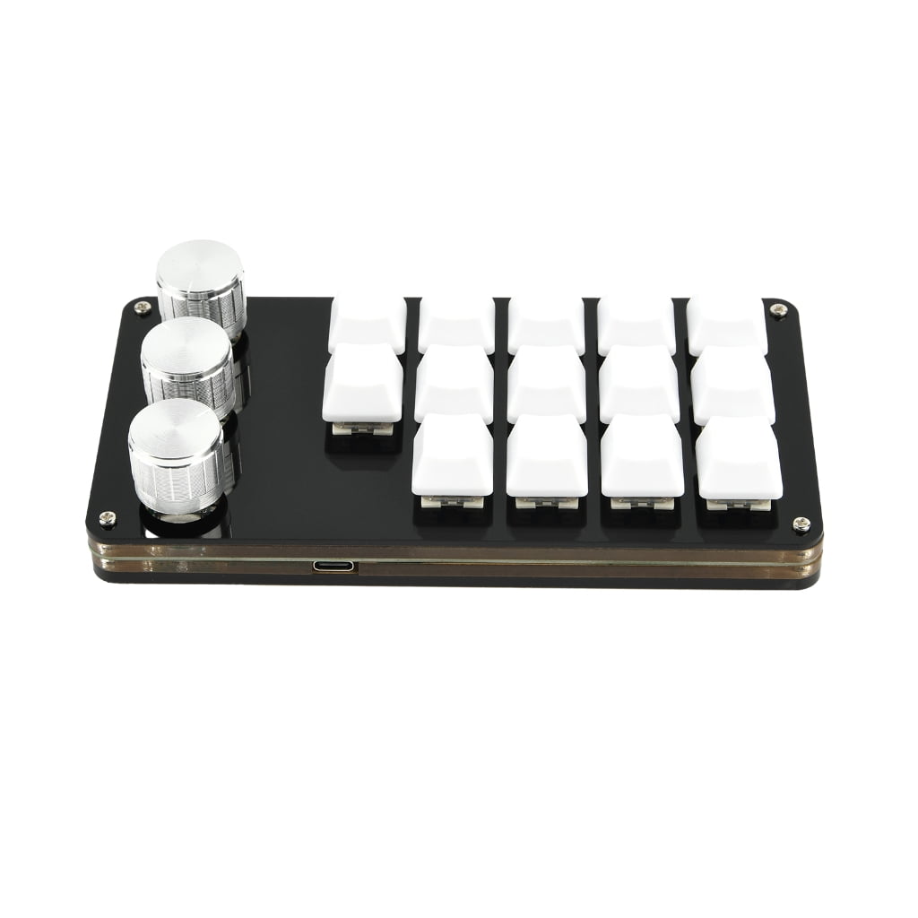 BQBQERT Programming Keyboard 3 Knob RGB 14 Keys Copy Pastes Button ...
