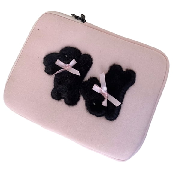 BQBQERT Rabbits Bowknot Notebook Protective Bag for School Office Travel Laptop Sleeve