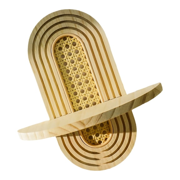 BQBQERT Rattan Wall Shelf Floating Shelves Rustics Hanging Wood Storage Shelve Living Room Bathroom Kitchen Wall Decors
