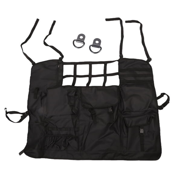 BQBQERT Rear Seat Cargo Bag Heavy Duty Polyester Storage With Secure Mounting For Vehicle Models