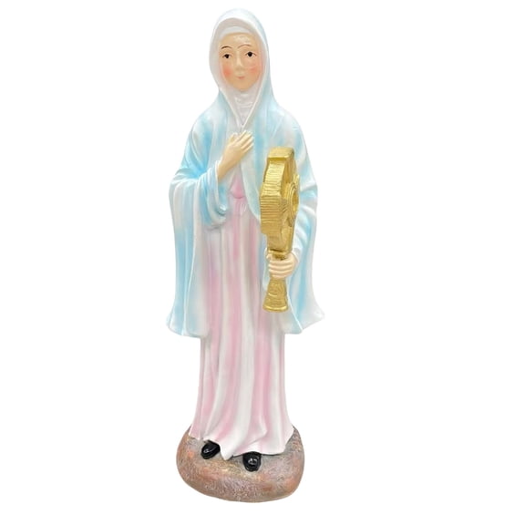 BQBQERT Resin Craft Nun Sculpture With Crosses Symbolizing Faith Figurine Ornament Home Accent